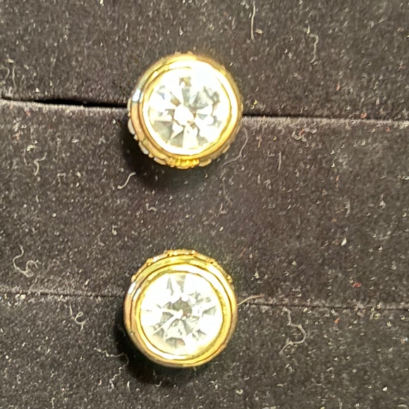 Gold Tone and Diamond Drawer Pulls - Picture 1 of 3
